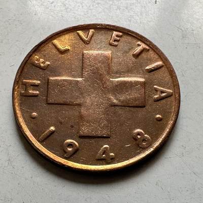 🌹外币初藏🌹🐯2026年第44场   每周二四六晚8️⃣点  世界硬币 - 瑞士1948年2分