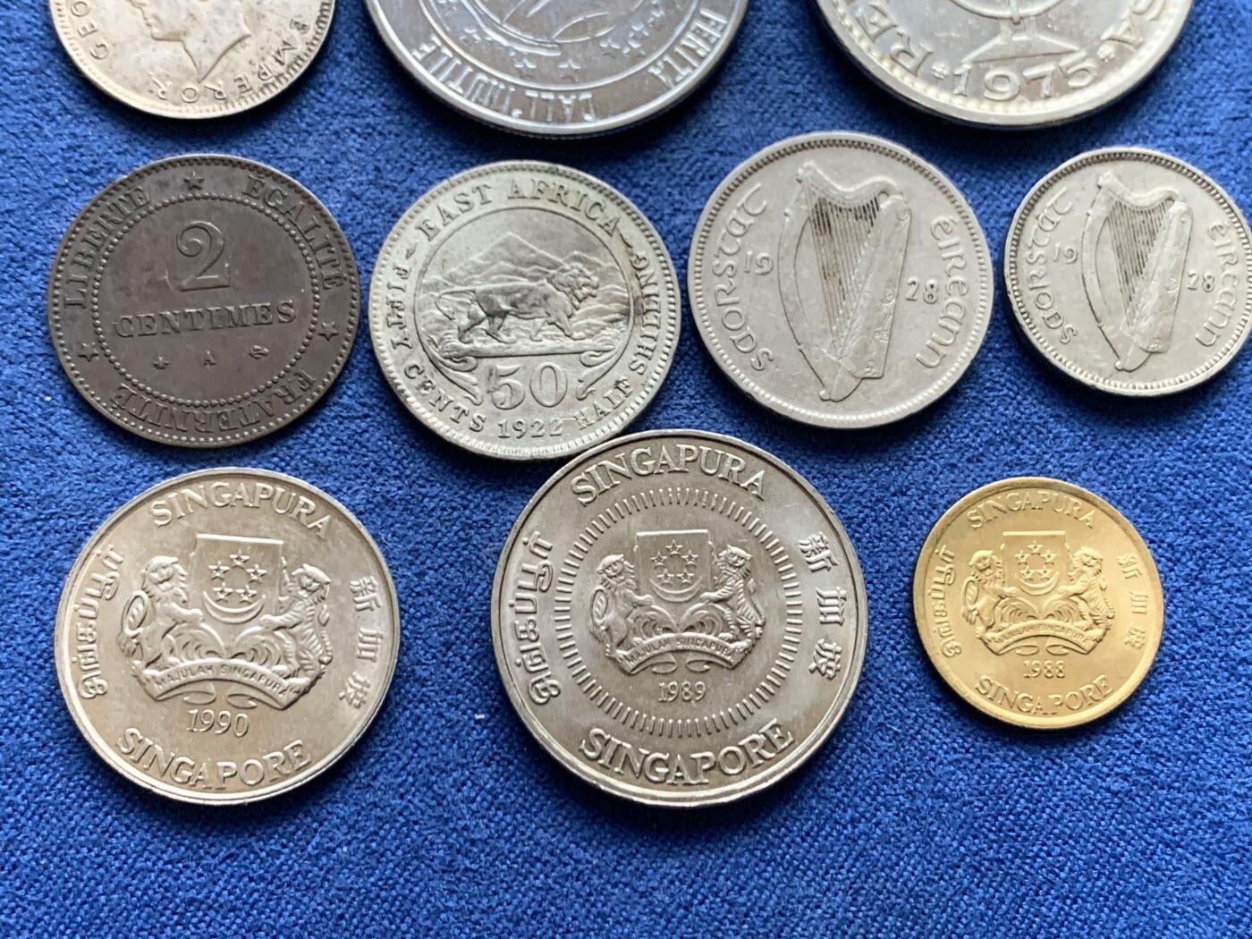 《竞宝斋》第482场 周日，周一 2场连拍 （全场包邮）20级店铺 欢迎送拍 10枚一组 各国铜币和银币，品相都挺不错的，品种和版本自辨