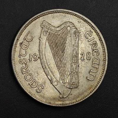 【淘币小摊】实时拍第八百九十六拍   银币套币场    每周一统一发货 爱尔兰1928年1弗洛林鲑鱼银币