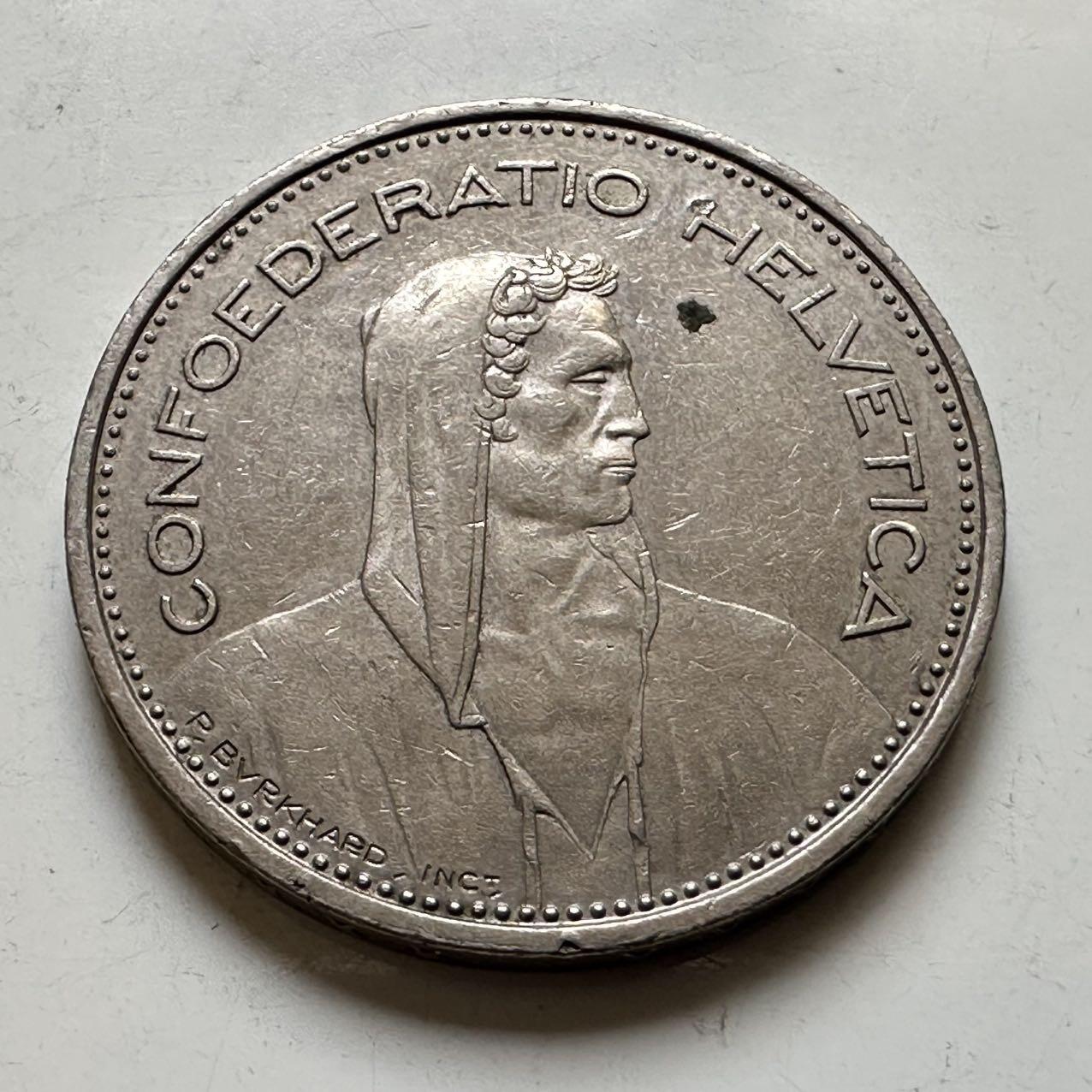 🌹外币初藏🌹🐯2026年第44场   每周二四六晚8️⃣点  世界硬币 瑞士1982年5法郎