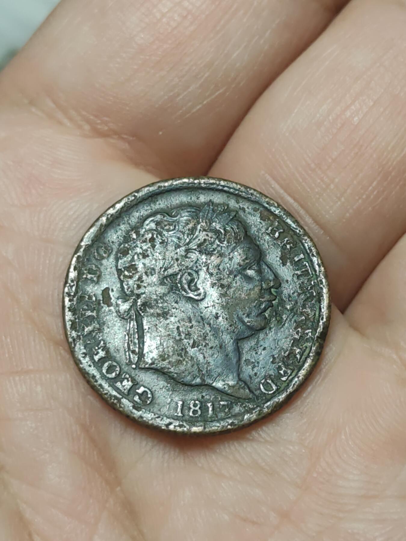 2026年第四十五场(总第二百一十四场）外国好品散币场(免佣金) 英国🇬🇧1817年1先令铜制代币(乔治三世时期)