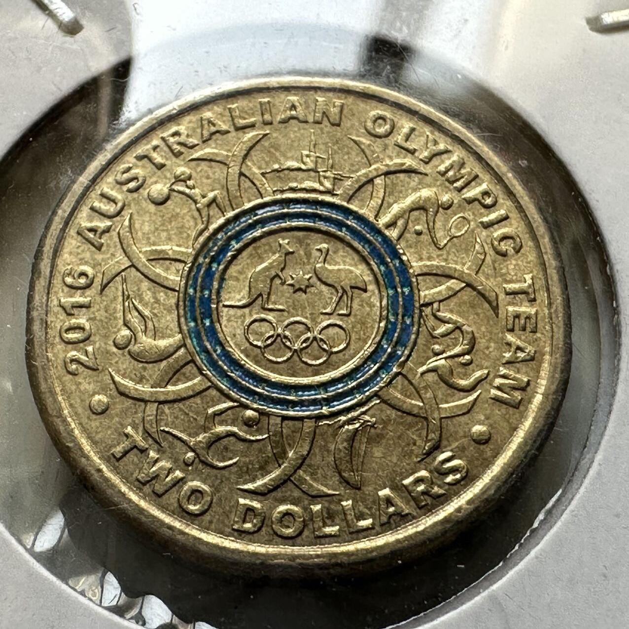 🌹外币初藏🌹🐯2026年第44场   每周二四六晚8️⃣点  世界硬币  澳大利亚 2016年 里约奥运会 2澳元彩色纪念币 