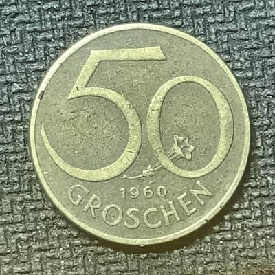 逸泉钱币2026第十九场世界钱币纪念币B2310-2754 2686奥地利1960年50格罗申