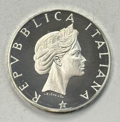 S&S Numismatic世界钱币-拍卖 第126期  意大利1986年 国际和平年 500里拉精制纪念银币 11克835银  品相如图，裸币