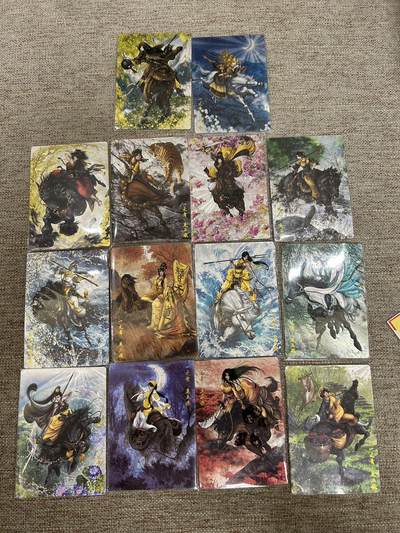 喜灰玩卡拍卖第八期，接拍品0佣金，欢迎送拍，释放现金流，让自己有资金可以购买更多喜欢的卡牌，让别的卡友能淘到更多心仪的卡牌 【限编】卡德曼 忠义水浒 谷粒老师绘扈三娘 14张B版面 不重复 全部带编