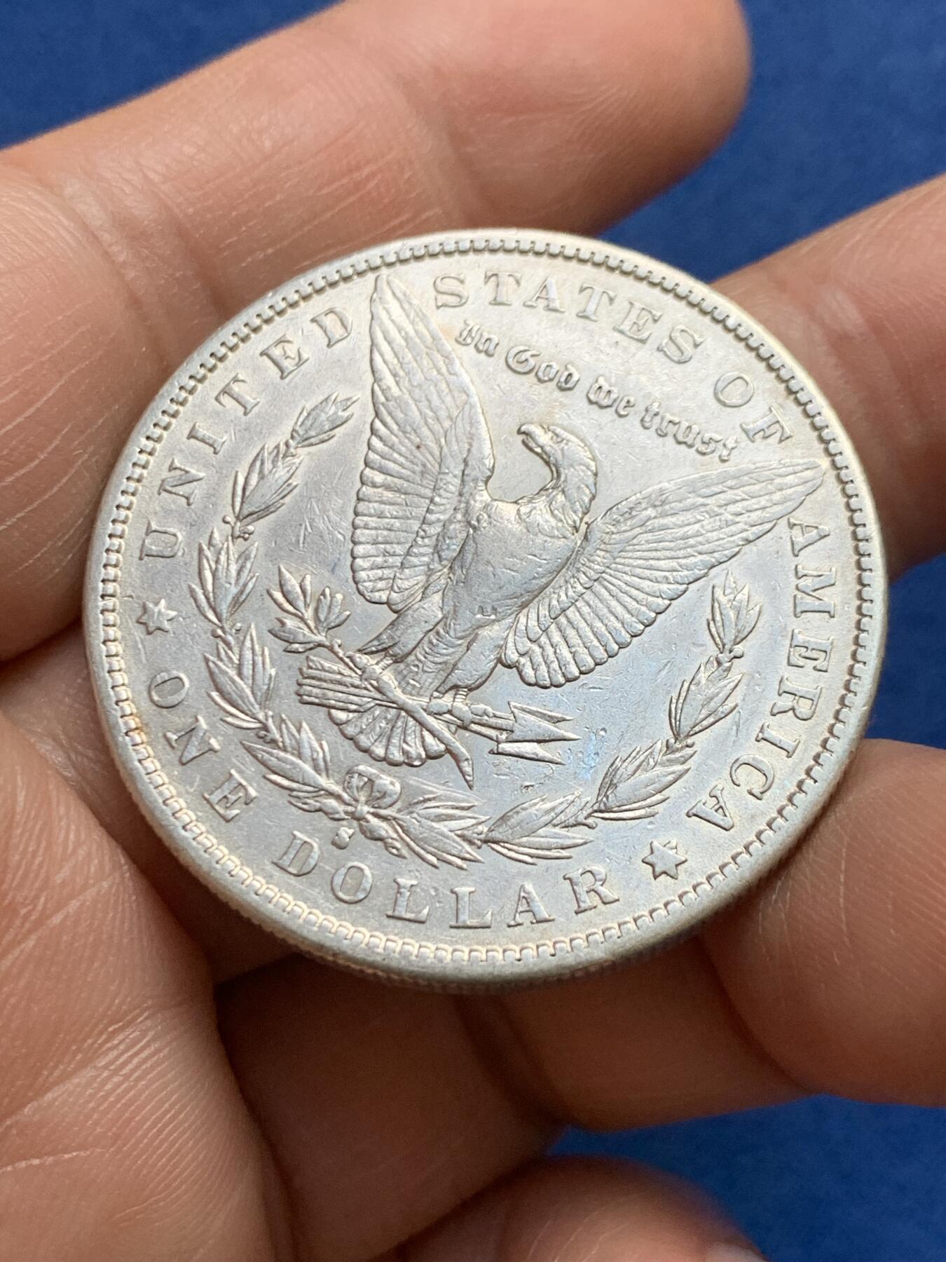 《竞宝斋》第482场 周日，周一 2场连拍 （全场包邮）20级店铺 欢迎送拍 美国1890年摩根1美元银币