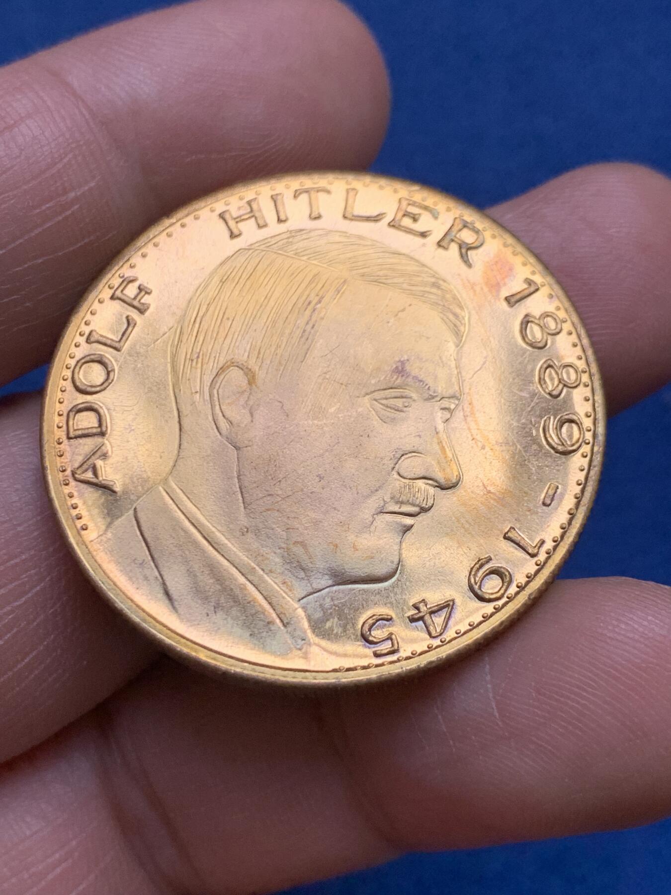 《竞宝斋》第482场 周日，周一 2场连拍 （全场包邮）20级店铺 欢迎送拍 后铸版 德国帝国元首带风车铜章（目录编号C-405，PCGS可评级），1989铸造版本，35.4mm，17克，原光十足