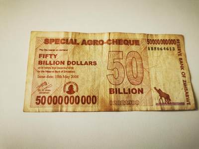 零零发流通品外国纸币拍卖 无佣金 津巴布韦