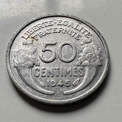 🌹外币初藏🌹🐯2026年第45场   每周二四六晚8️⃣点  世界硬币 法国1945年50分