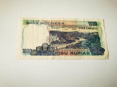 零零发流通品外国纸币拍卖 无佣金 印尼早期有裂口
