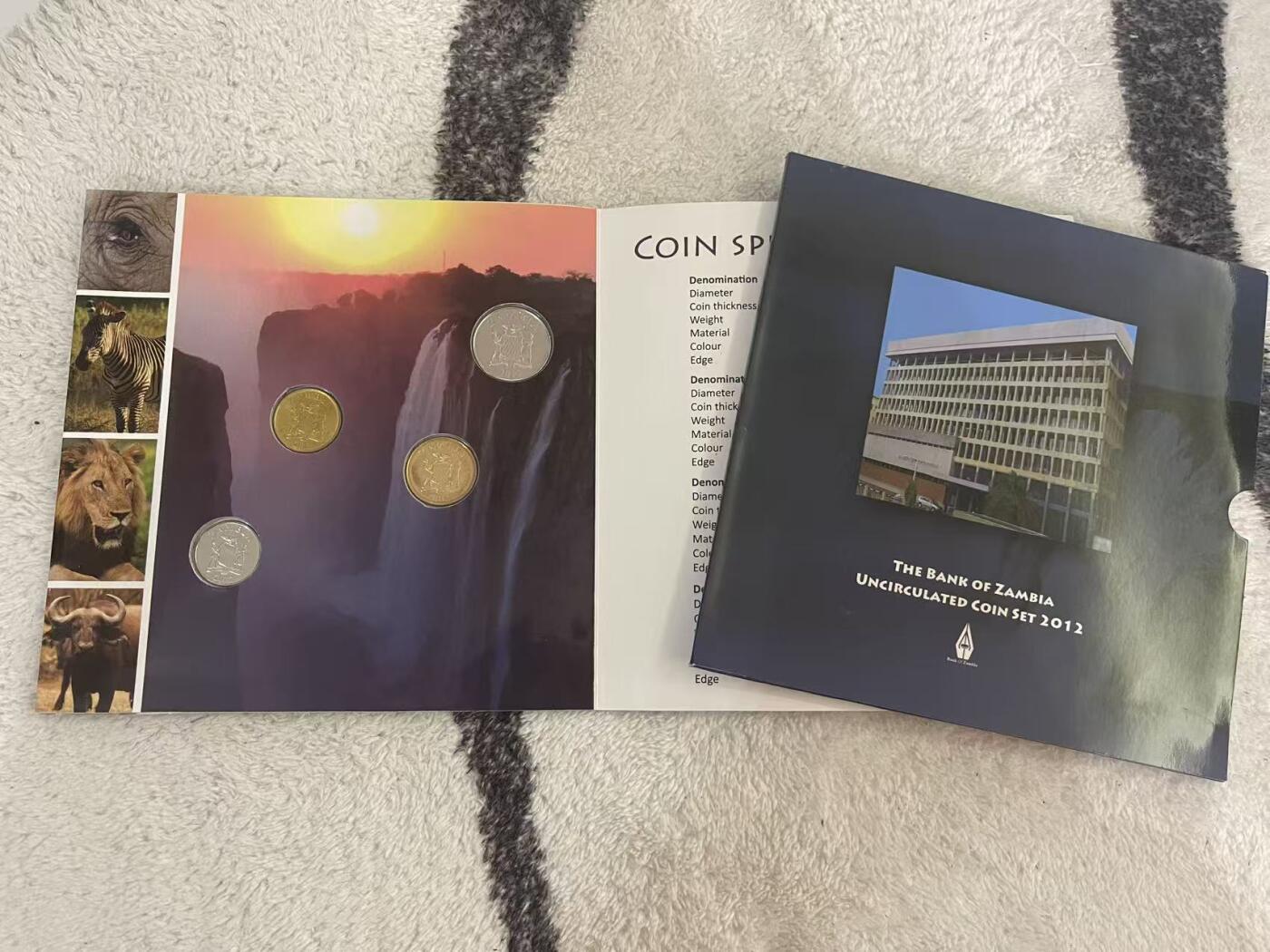 ❤️【币观天下】❤️ 第349期钱币拍卖场- 2026.4.24周五晚上6点半场 长期征集拍品  赞比亚2012年官方套币 全新原包装 南非造币厂出品 品相如图