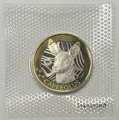 S&S Numismatic世界钱币-拍卖 第126期  瑞士2019年 瑞士森林动物-狍子 10法郎双色纪念币 原厂塑封