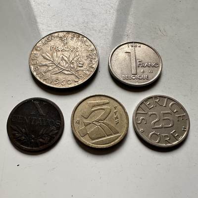 🌹外币初藏🌹🐯2026年第45场   每周二四六晚8️⃣点  世界硬币 散币5枚