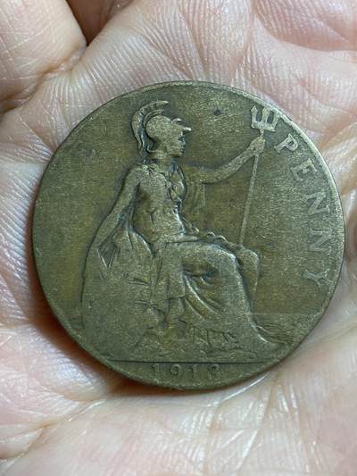 2026年第四十七场(总第二百一十六场）外国好品散币场(免佣金) 英国🇬🇧1913年1便士(乔治五世第一版)