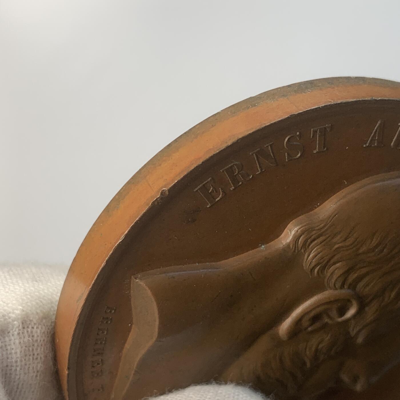 掌中浮雕-藏着的欧洲第059场 1852年德国汉诺威国家歌剧院建成纪念铜章，59.2mm，133.50克；  雕刻家：F.Brehmer（1815-1889年）