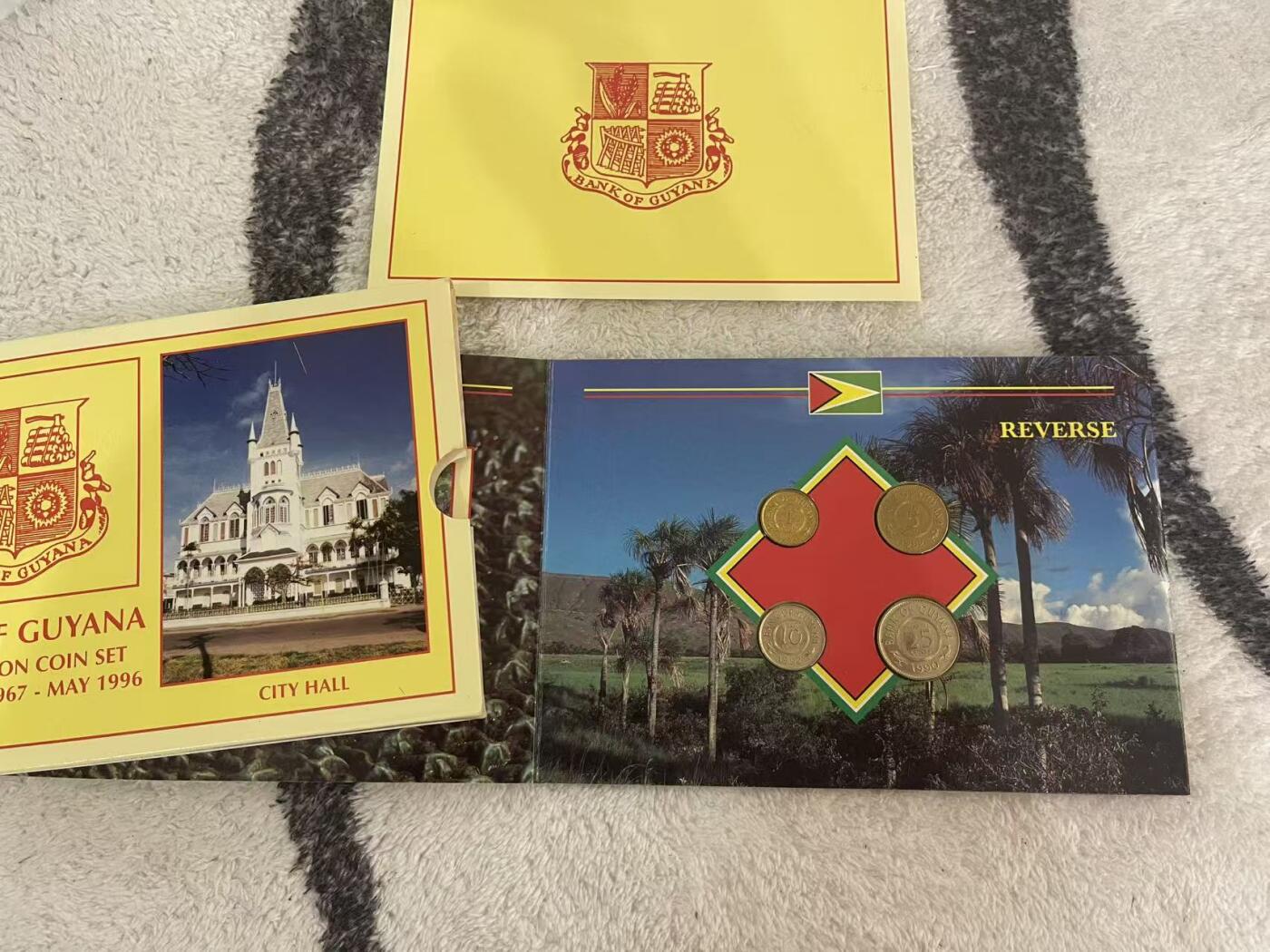 ❤️【币观天下】❤️ 第349期钱币拍卖场- 2026.4.24周五晚上6点半场 长期征集拍品  圭亚那1996年官方MS套币 全新原包装 