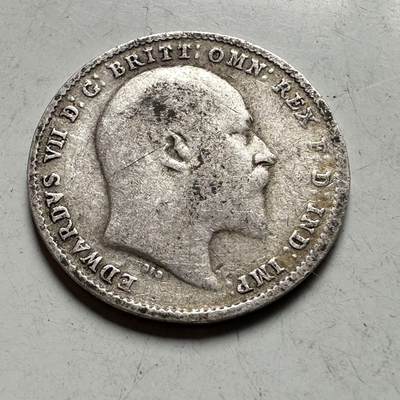 🌹外币初藏🌹🐯2026年第45场   每周二四六晚8️⃣点  世界硬币 英国 1910年 爱德华七世 3便士银币 a