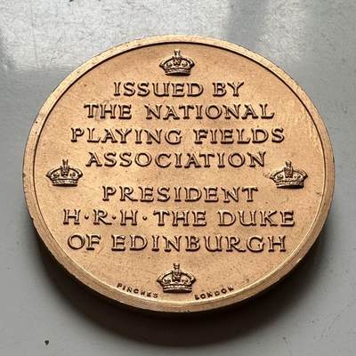 🌹外币初藏🌹🐯2026年第45场   每周二四六晚8️⃣点  世界硬币 英国 1953年 伊丽莎白二世 加冕 国家运动场协会 铝镀铜纪念章 35.4毫米 全品 