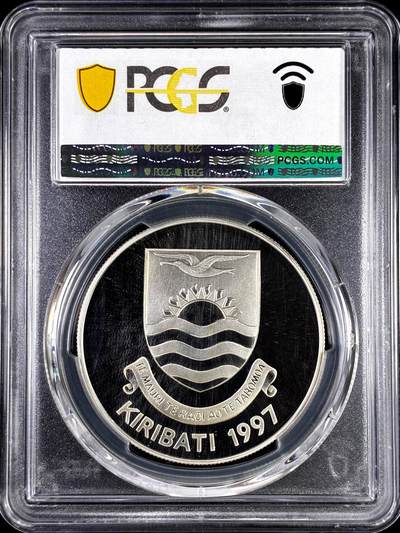 【雨安】【直播拍卖】【评级币章-132期】 2026-04-25 周六 19:30 (金价1050, 银价18.60)  [评级现代] Kiribati 基里巴斯 5元 1997年 王太后 PCGS-PR68DCAM 精制币