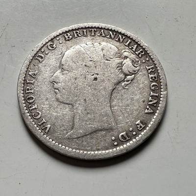 🌹外币初藏🌹🐯2026年第45场   每周二四六晚8️⃣点  世界硬币 英国 1884年 维多利亚 3便士银币 b