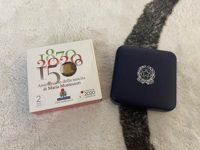 ❤️【币观天下】❤️ 第349期钱币拍卖场- 2026.4.24周五晚上6点半场 长期征集拍品  - 意大利2020年纪念玛丽亚精制2欧元纪念币 全新原盒原包装 限量发行5000枚