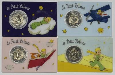 S&S Numismatic世界钱币-拍卖 第126期  法国2026年 《小王子》80周年 2欧元双色纪念币官方卡币4枚全套