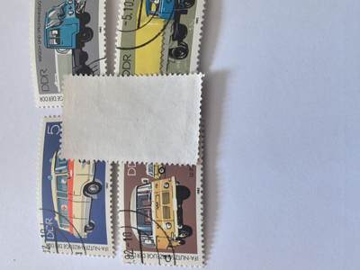 杂票 东德邮票 汽车5枚旧