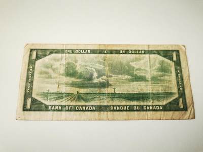 零零发流通品外国纸币拍卖 无佣金 加拿大1954年一元