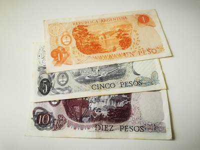 零零发流通品外国纸币拍卖 无佣金 阿根廷三张