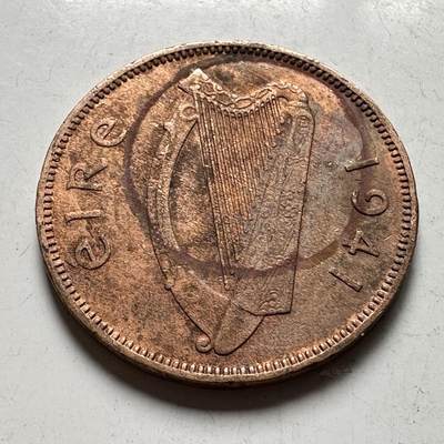 🌹外币初藏🌹🐯2026年第45场   每周二四六晚8️⃣点  世界硬币 爱尔兰1941年半便士