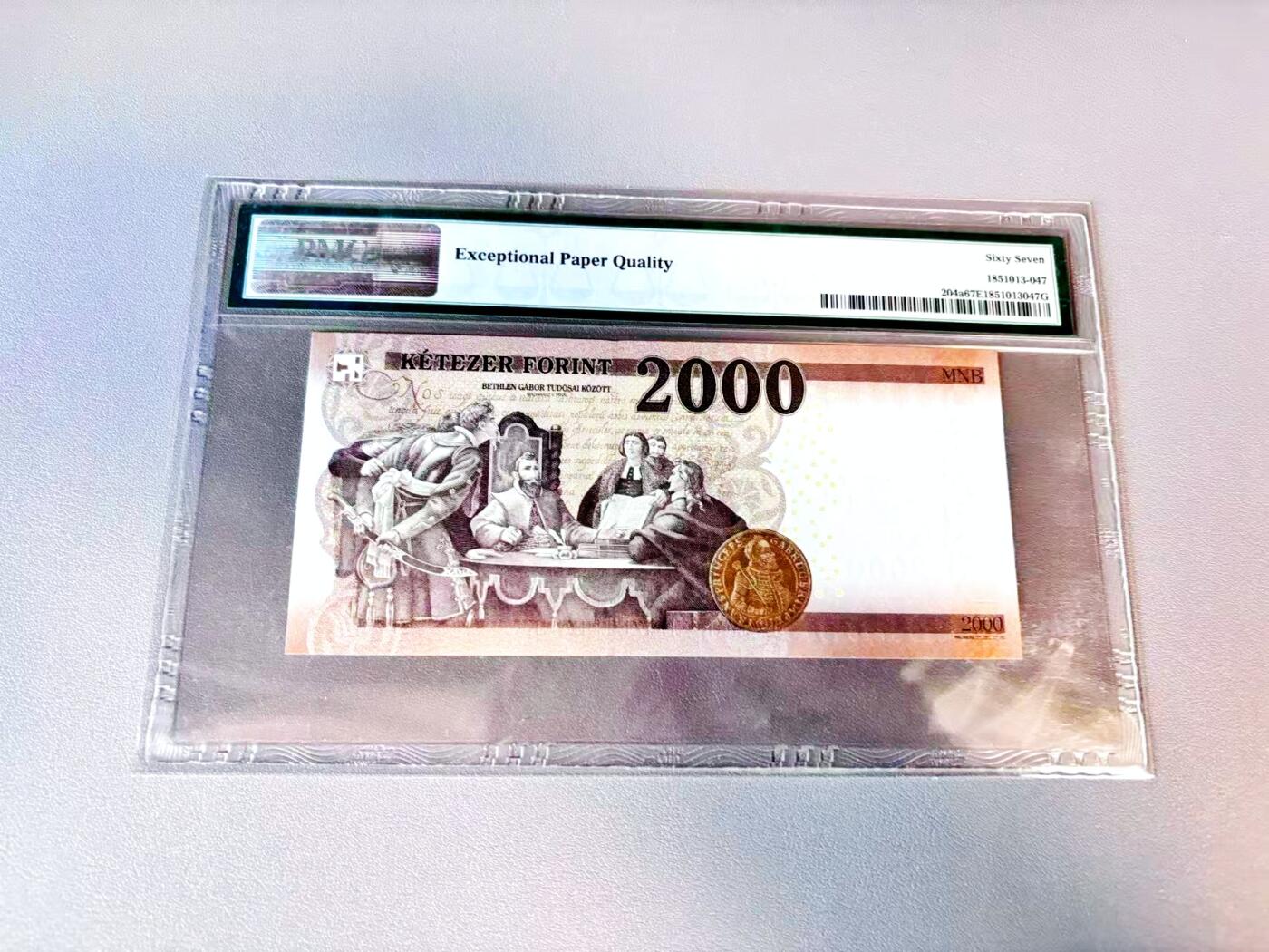 【Blue Auction】世界纸币精拍第812期——18级TOP拍卖/信誉/品质/专业/高效💫 匈牙利 2016年2000福林 PMG67EPQ