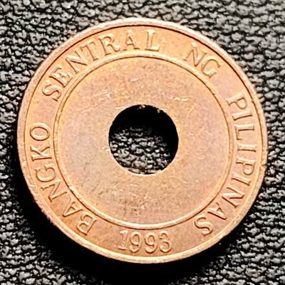 泉币菌-第230场-拍品多 请提前出价 1997年菲律宾5分圆孔硬币 袖珍币
