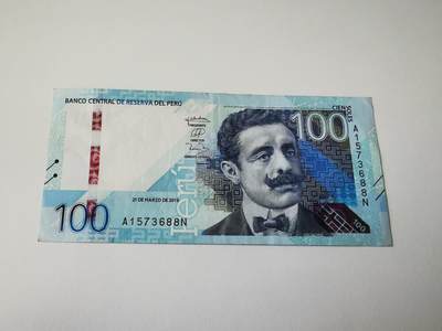 零零发流通品外国纸币拍卖 无佣金 秘鲁100索尔
