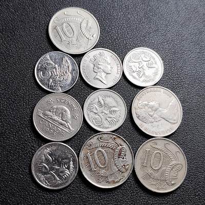 泉币菌-第230场-拍品多 请提前出价 10枚一组 英女王 白铜币 混合年份