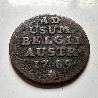 🌹外币初藏🌹🐯2026年第45场   每周二四六晚8️⃣点  世界硬币 奥属尼德兰 1789年 约瑟夫二世 1 Liard（利亚德）铜币