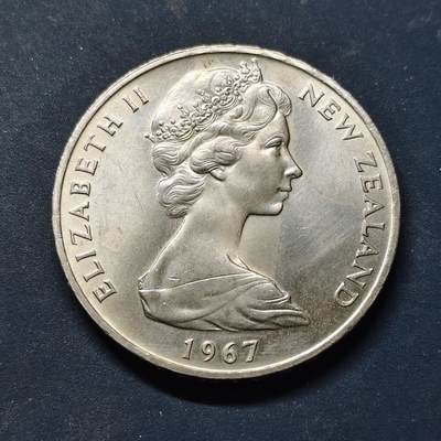 【全场包邮】纯粹捡漏拍522场 新西兰1967年1元克朗币