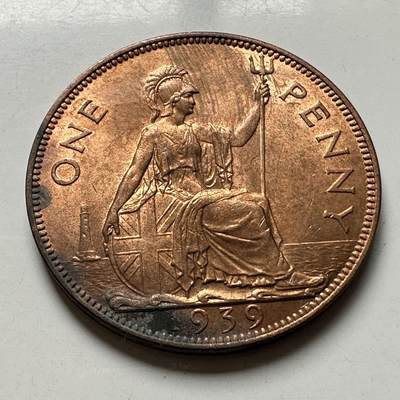 🌹外币初藏🌹🐯2026年第45场   每周二四六晚8️⃣点  世界硬币 英国1939年一便士 带原光