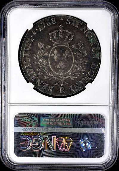 【雨安】【直播拍卖】【评级币章-132期】 2026-04-25 周六 19:30 (金价1050, 银价18.60)  [评级法国] France 法国 1埃居 KM#0512 DAV-1331 (1740-1772) 路易十五 中年版  NGC-XF45