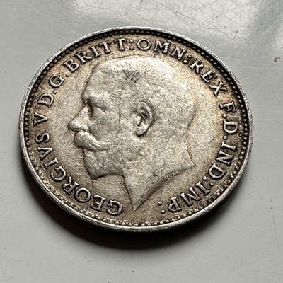 🌹外币初藏🌹🐯2026年第45场   每周二四六晚8️⃣点  世界硬币 英国 1914年 乔治五世 3便士银币  b