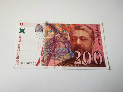 零零发流通品外国纸币拍卖 无佣金 法国200无裂