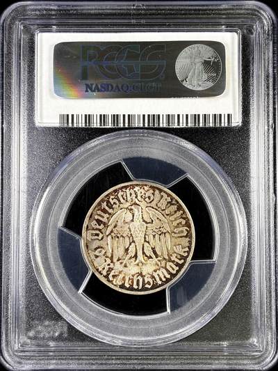 【雨安】【直播拍卖】【评级币章-132期】 2026-04-25 周六 19:30 (金价1050, 银价18.60)  [评级德国] Germany 德国 第三帝国 2马克 马丁路德 1933年F  PCGS-MS65 粉光