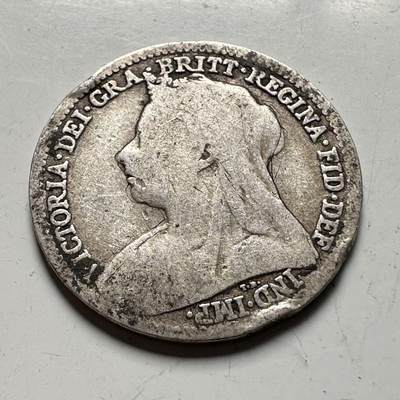 🌹外币初藏🌹🐯2026年第45场   每周二四六晚8️⃣点  世界硬币 英国 1901年 维多利亚 3便士银币 a