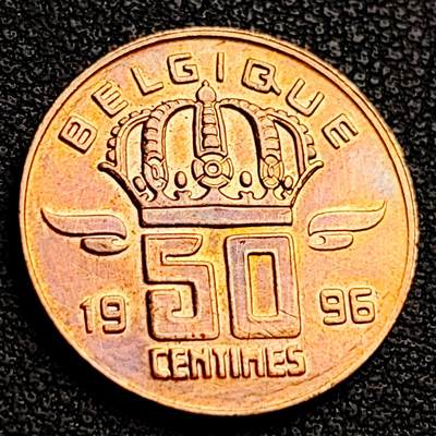 泉币菌-第230场-拍品多 请提前出价 矿工 比利时50青铜币 1996年 20mm 