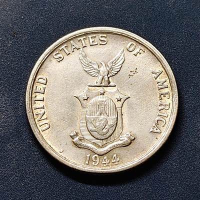 【全场包邮】纯粹捡漏拍522场 美属菲律宾1944年50分银币【27.5毫米10克75%】