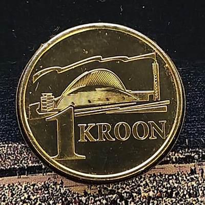 【全场包邮】纯粹捡漏拍522场 爱沙尼亚1999年1克朗23届爱沙尼亚音乐节官方卡装纪念币