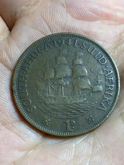 2026年第四十七场(总第二百一十六场）外国好品散币场(免佣金) 英属南非1941年1便士(乔治六世第一版)