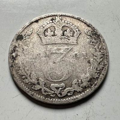 🌹外币初藏🌹🐯2026年第45场   每周二四六晚8️⃣点  世界硬币 英国 1901年 维多利亚 3便士银币 a