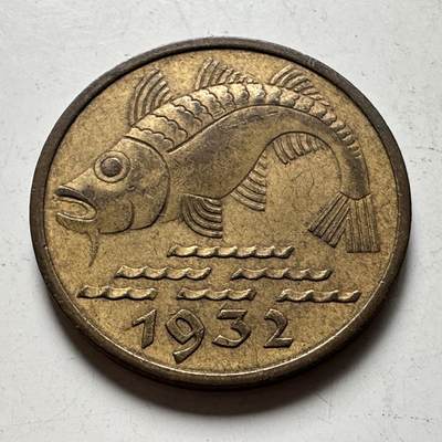 🌹外币初藏🌹🐯2026年第45场   每周二四六晚8️⃣点  世界硬币 但泽自由市 1932年 10芬尼铜币