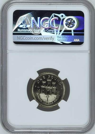 S&S Numismatic世界钱币-拍卖 第126期  直布罗陀1988年1英镑 NGC MINT ERROR MS64 造币厂错误-正反面撞击穿透