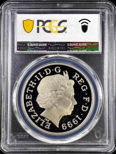 【雨安】【直播拍卖】【评级币章-132期】 2026-04-25 周六 19:30 (金价1050, 银价18.60)  [评级现代] Great Britain 英国 5镑 1999年 戴安娜 PCGS-PR69DCAM 精制币